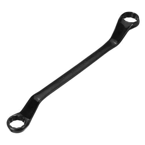 Image of sourcing map 45 Degree Offset Box End Wrench 30mm x 32mm Metric 12 Point Chrome Vanadium Steel Double Box Wrenches Long Industrial Grade Torx Box Wrench Repair Tool, Black