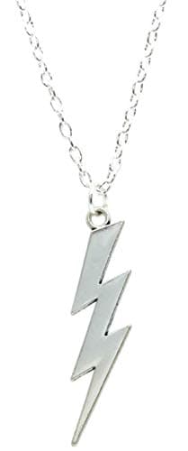 Image of Bluebubble LUCKY LIGHTNING Silver Flash Bolt Necklace on Gift Card