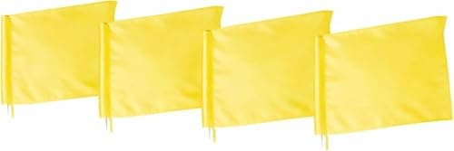 Image of Football Training Corner Flags (Pack of 4) Corner Flag with Tie Cord (Yellow)