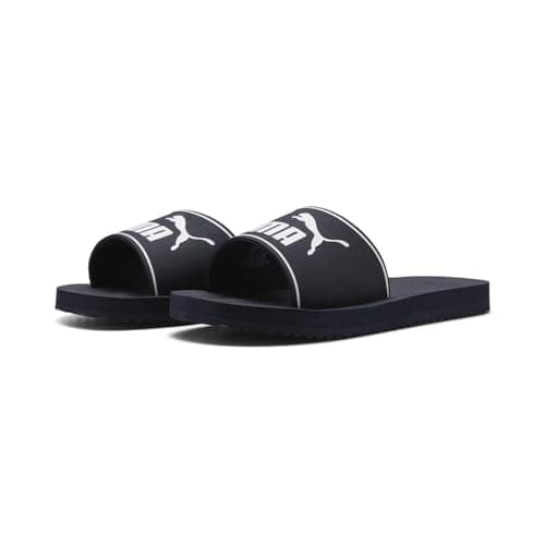 Image of PUMA Unisex PURECAT 2.0 Slide Sandal, New Navy White, 12 UK