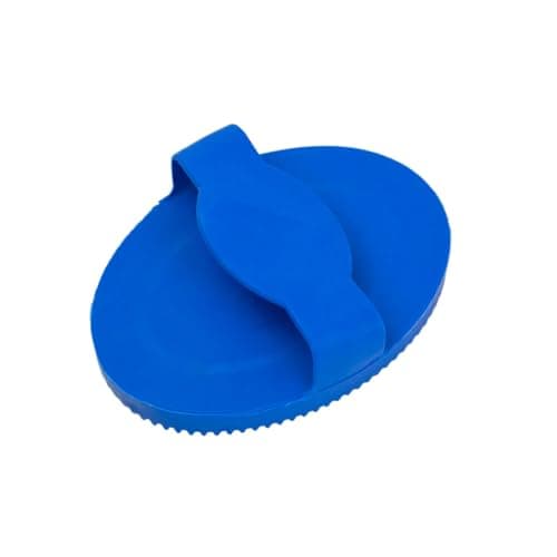 Image of GS Equestrian & Country Round Rubber Curry Comb (Blue)