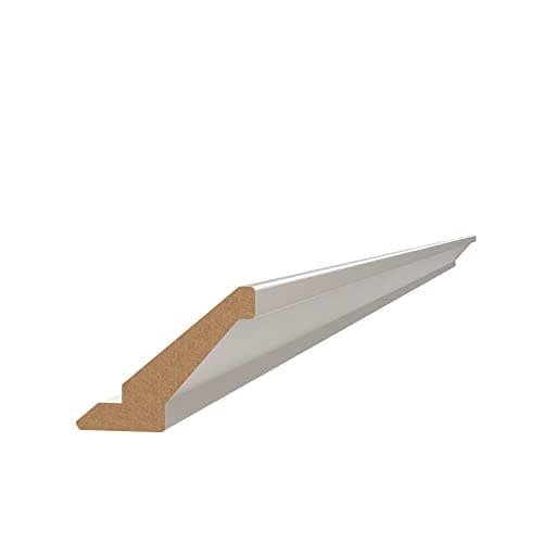 Image of Kitchen Kit Flatpack Unit - Shaker Door - Screwless Quick Build Kitchen Unit - Cornice - 3050x56mm - Light Grey Matt