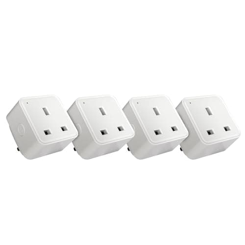 Image of TCP Smart Plug UK WiFi Socket, Works with Alexa, Google Home, Siri Shortcuts, Voice Control, App Enabled, Set Smart Schedules and Timers, No Hub Required, White 4pk