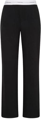Image of Calvin Klein Women’s Jersey Pyjama Bottoms with Logo Waistband, Black (Black), L