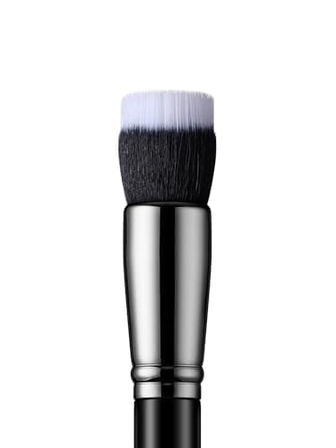 Image of Stippling brush, EIGSHOW Stippling Makeup Brush Duo Fibers Wood Handle Brushes Perfect for Face Foundation, Blending, Highlight, Blush, Mineral Makeup (F611)