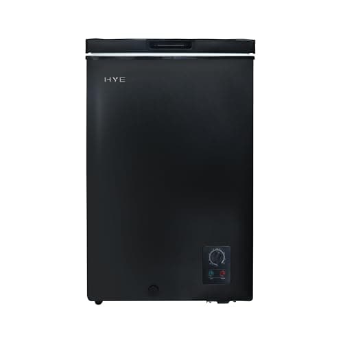 Image of Chest Freezer - 96L Freezer, Quiet 42 dB Operation, Mechanical Temperature Control, Freestanding Design, Black, Suitable For Garages & Outbuildings - RF01CF96B24