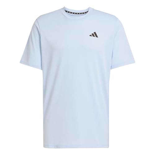 Image of adidas Men's Train Essentials Feelready Training Tee, Glow Blue/Black, M