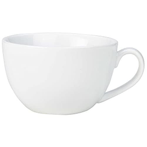 Image of Royal Genware Bowl Shaped Cup 8oz / 230ml - Pack of 6 - Vitrified Coffee Cups, Cappuccino Cups