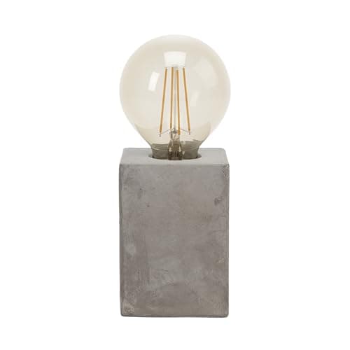Image of Eglo Prestwick Table lamp, Vintage Industrial Retro Table Light Fixture, Grey Concrete Bedside lamp with Switch, E27 Socket