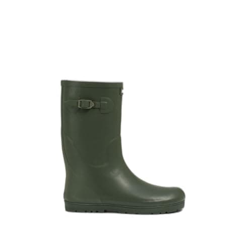 Image of Aigle Woody-pop Fur 2 Unisex Children's Rain Boot, khaki, 19 EU