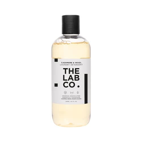 Image of The Lab Co. Cashmere & Wool Laundry Detergent – 300ml (20 Washes) – Gentle Wash for Cashmere, Merino, Mohair & Wool Blends – Hand & Machine Wash Safe – Non-Bio - Myrrh, Cinnamon & Cedarwood Scent