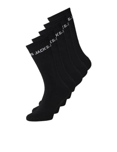 Image of JACK & JONES Jacbasic Logo Tennis Sock 5 Pac Pls Noos, black, 43-46