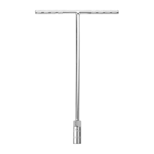 Image of sourcing map T-Handle Wrench Socket, 6-Point Steel Metric Socket Wrench (12mm) with Long Reach for Motorcycle Bicycle Car Repair, Silver