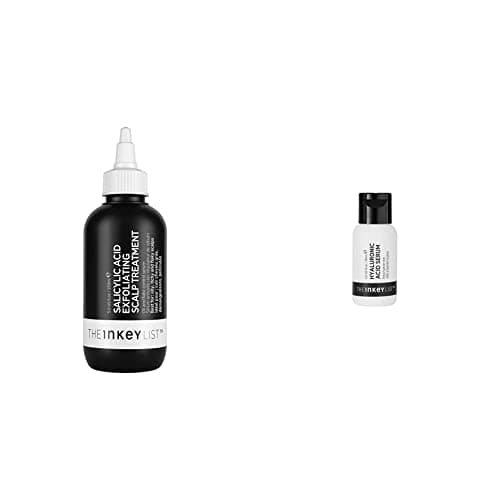 Image of The INKEY List 2% Salicylic Acid Exfoliating Scalp Treatment to Reduce Flakes Itchiness and Control Oiliness 150ml & 2% Hyaluronic Acid Hydrating Serum to Plump and Smooth Skin for All Skin Types,30ml