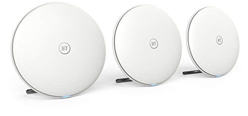 Image of BT Whole Home Wi-Fi, Pack Of 3 Discs, Mesh Wi-Fi Seamless, Speedy (AC2600) Connection, Wi-Fi Everywhere In Medium To Large Homes, App Complete Control And 3 Year Warranty