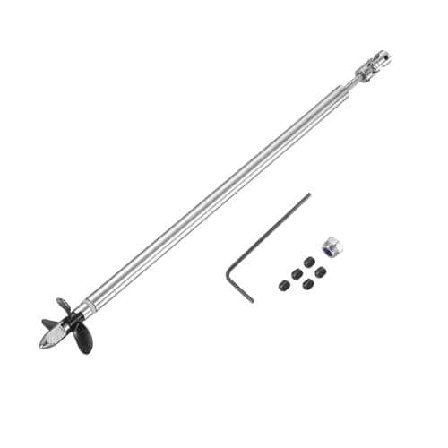 Image of sourcing map Drive Shaft Three Propeller and Coupling Joint for RC Boat Coupler Assemble Kit, L29.5cm Shaft, L25cm Sleeve, D3.6cm Three Propeller, Fit for 4mm Motor Shaft
