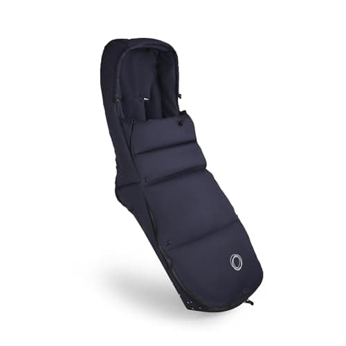 Image of Bugaboo Thermolite Performance Footmuff for Stroller or Pushchair, for Toddlers, with Removable Insert, Adjustable, Shoe Shield, Waterproof Zippers, Warm Cosy Toes in Deep Indigo