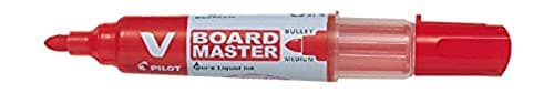 Image of Pilot Begreen Recycled V Board Master Whiteboard Marker Bullet 6.0 mm Tip - Red, Box of 10