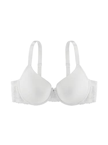 Image of DORINA Women's Adele T-Shirt Bra T-Shirt Plain Everyday Bra, White 32D (Manufacturer Size:32)
