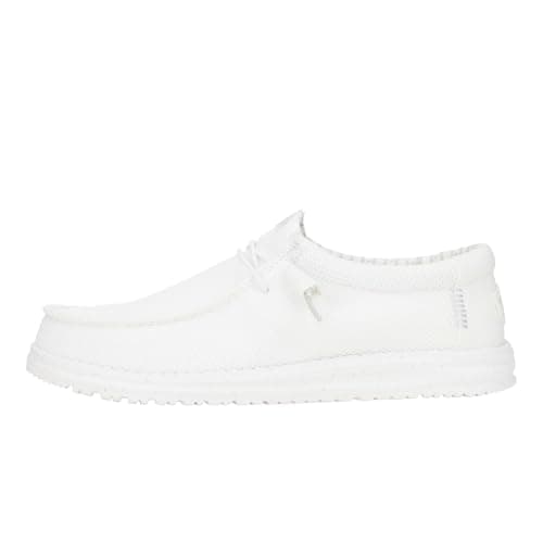 Image of HEYDUDE - Men's Wally Stretch Sox Slip-On Shoes, White, 8 UK