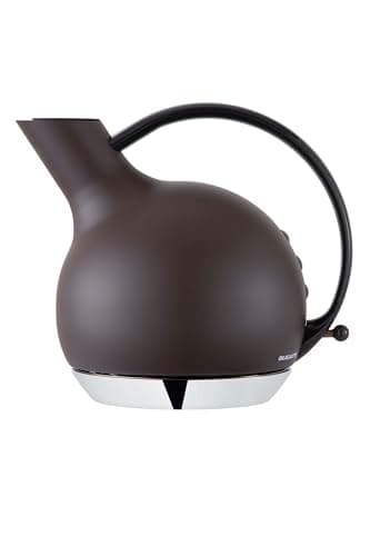 Image of BUGATTI, Giulietta Design Electric Kettle with Removable Anti-Limescale Filter, Capacity 1.2 Litre, Kettle 18/10 Stainless Steel (Cioccolato)