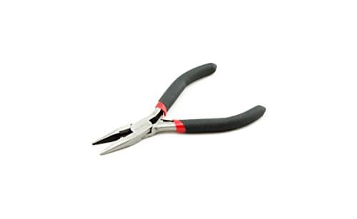 Image of AKORD Mini Extra Long Nose Plier with Spring, Silver/Black