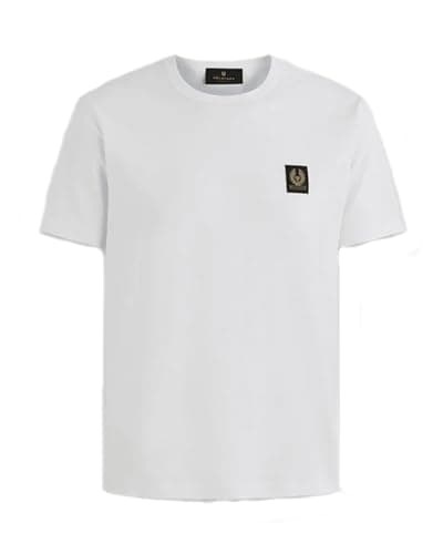 Image of Belstaff Mens Phoenix Patch Cotton Jersey T Shirt XL White
