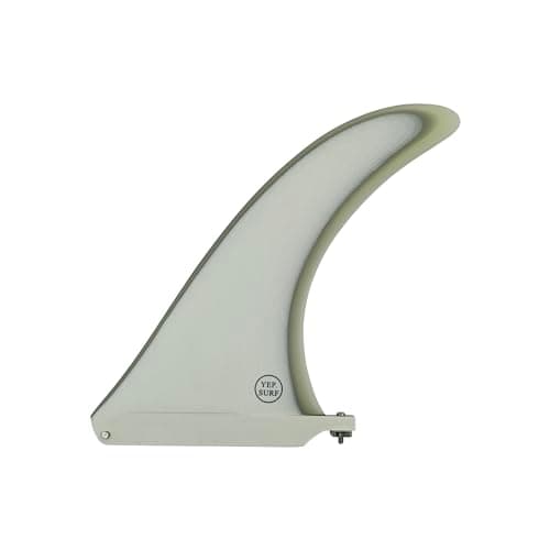 Image of UP SURF Classic Surfboard Center Single Fin Fiberglass 7 Inch - 10.25 Inch (White 9 inch)