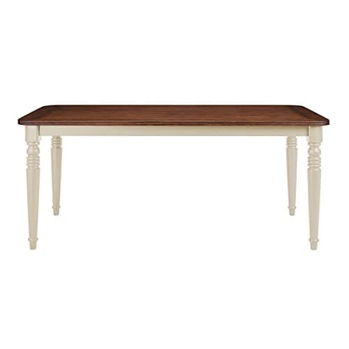 Image of Statement Furniture Queensbury Large Wooden Dining Table with Oak top. Cotswold Cream 8 seater Dining Table (180x91)
