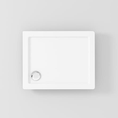 Image of Square 700 x 700mm Shower Tray Pearlstone for Shower Enclosure Cubicle with Waste Trap