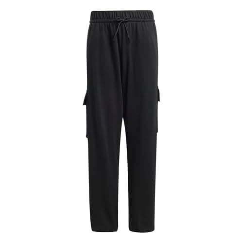 Image of adidas Girl's Essentials Cargo Pants, Black/White, 11-12 Years