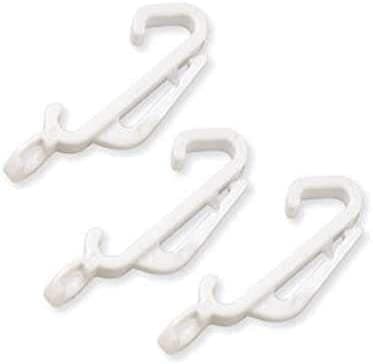 Image of Plastic Sliding Curtain Track Hook Gliders In White (10 Pack)
