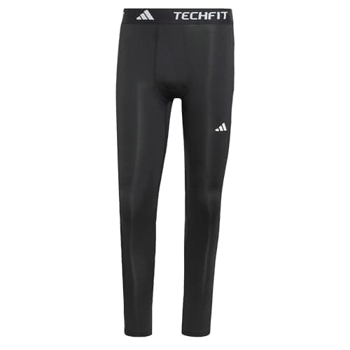 Image of adidas Men's Techfit Compression Training 3-Stripes Long Tight, Black, M