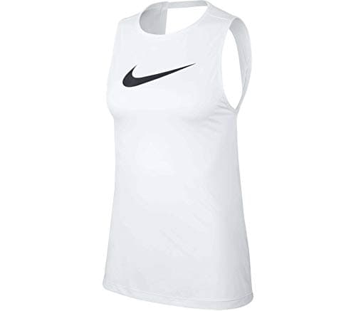 Image of Nike Pro Essential Swoosh Tank - White/(Black), X-Large