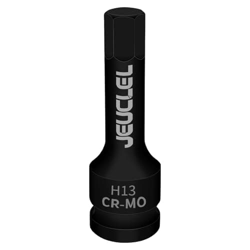 Image of JEUCLEL 13mm Hex Impact Bit Socket, H13 1/2-Inch Impact Drive Allen Socket, Cr-Mo Steel Lengthen Hex Screwdriver Adapter for Electric Ratchet Wrenches Fastening Screws