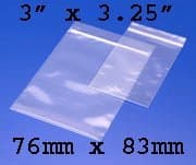 Image of 100 Grip Seal Bags 3 x 3.25 Inch 200g Strong Reusable
