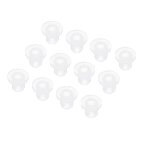 Image of sourcing map 20Pcs T Shape Conical Rubber Grommet Mount Dia 3.5mm ID 1.5mm H 4.5mm Transparent Seal Protection Cable Grommets Flexible for Cable Pipe