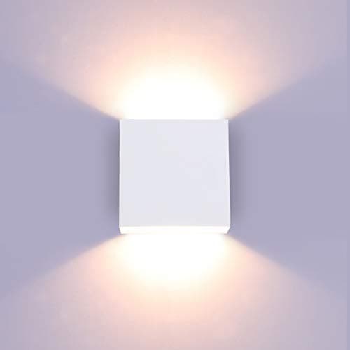 Image of Glighone LED Wall Lights Indoor, Up Down Wall Lamp Dimmable Modern Wall Wash Lights 10W Aluminum LED Sconce Wall Lighting Fixture for Bedroom Living Room Balcony Hallway Corridor, Warm White