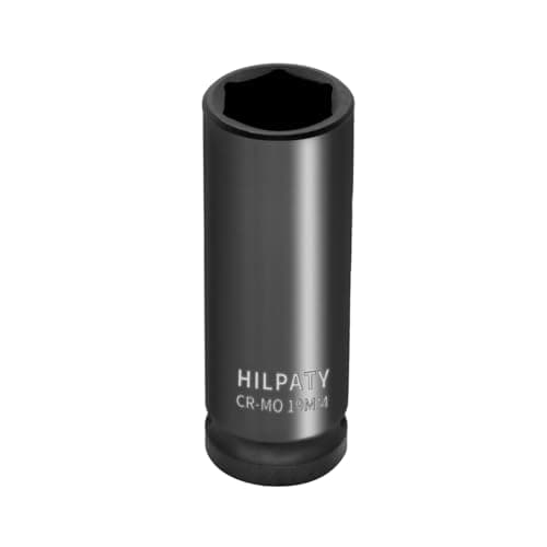 Image of Hlipaty Impact Socket 19mm, 1/2" Square Drive 6 Point Cr-Mo Deep Socket, 78mm Length