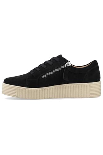 Image of Hush Puppies Female Tara Suede Trainer, Black, 6