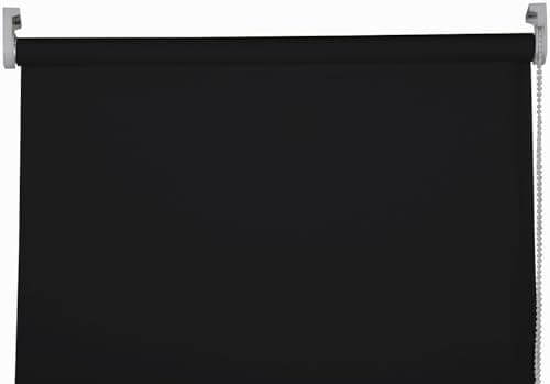 Image of Apex Furnishings Black Blackout roller blinds for windows, Thermal Insulated UV Protection Child Safety Trimmable Easy Fit Home office Window Blinds W 60cm x L 165cm
