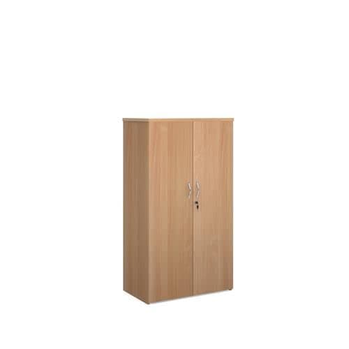 Image of Office Monster Vinson double door cupboard 1440mm high with 3 shelves - beech