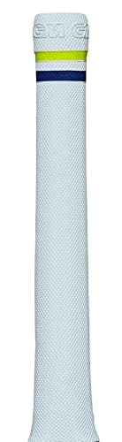 Image of GM | Pro-Lite Cricket Bat Grip | Premium Rubber | Suitable for Virtually All Bats | Full Size - 12 Inches | Can Be Cut Down For Shorter Handles | 1 Grip | White/Fluro Yellow/Navy Blue | Gunn & Moore