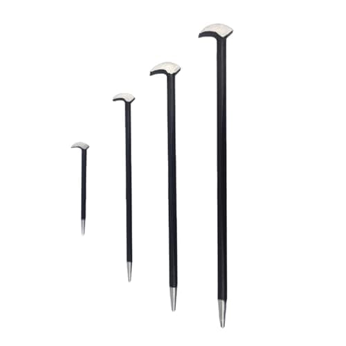 Image of Pry Bar Set - Four Piece Pry Bar Pry Bar Pry Tools Forged Steel Durable Strength | High Performance Dual Ended Nail Puller Set for Car Machine and Mechanic Repair