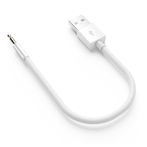 Image of BLKing USB Data Charger Sync Cable - iPod Shuffle USB to 3.5mm Audio Jack, FOR 1st to 7th Gen iPod Shuffle - White