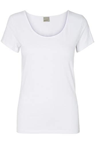 Image of Vero Moda Womens Vmmaxi My Soft U-neck Noos T-Shirt, Weiß Bright White, M UK