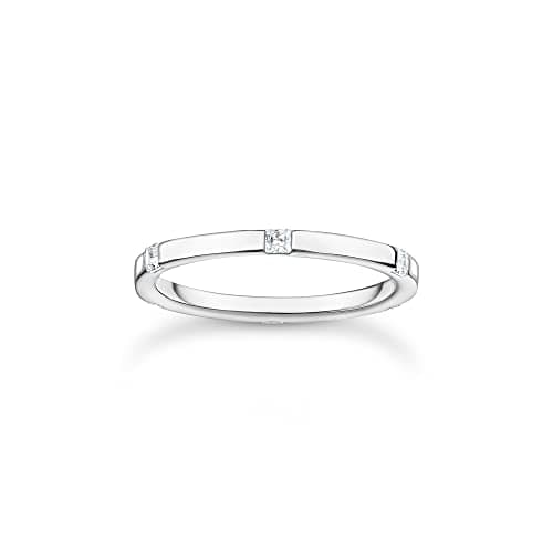 Image of Thomas Sabo Women Ring with White Stones Silver 925 Sterling Silver TR2396-051-14