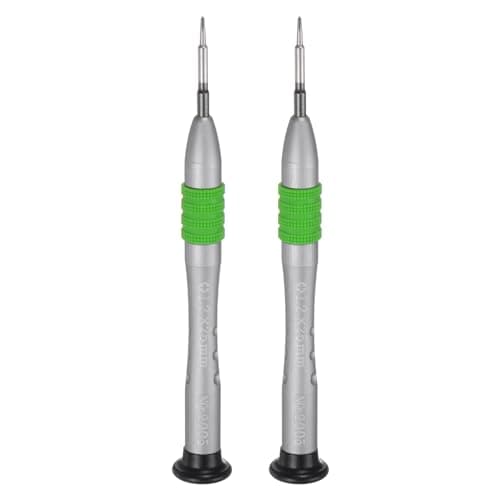 Image of sourcing map 2pcs Precision Phillips Screwdriver 1.2mm Magnetic Cross Head Mini Pen Style Screw Driver with Non-Slip Handle for Eyeglasses Watch Laptop Electronic, Green