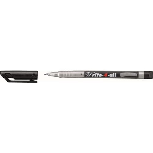 Image of Stabilo Write-4-All Permanent Black - Super Thinline SF 166/46 - pack of 2