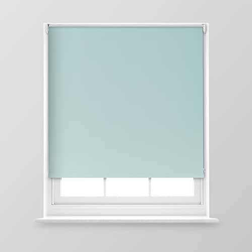Image of A.Unique Home Premium Trimmable Thermal Blackout Roller Window Blind in a Variety of Colours and Sizes Ideal for any Room - 4FT - DUCK EGG - 120cm (W) x 170cm (L) | 47.2" (W) x 66.9" (L)